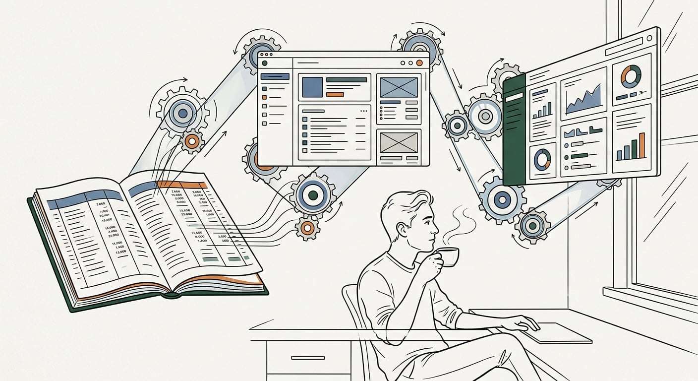 Automatisierte Agentur-Workflows für Buchhaltung Content und SEO laufen im Hintergrund