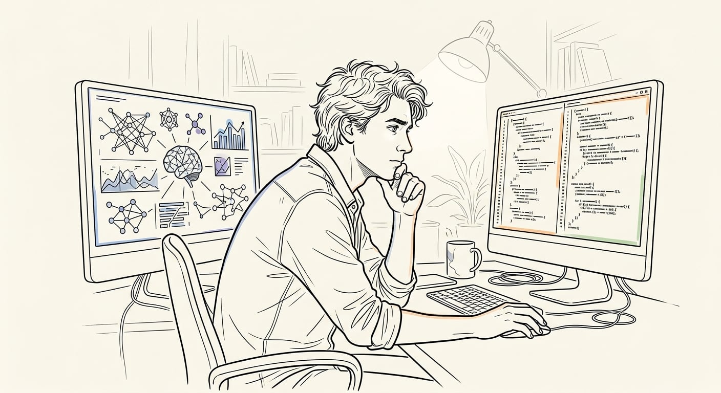 Solo-Freelancer-Entwickler wählt zwischen KI-Tools und manuellem Coding
