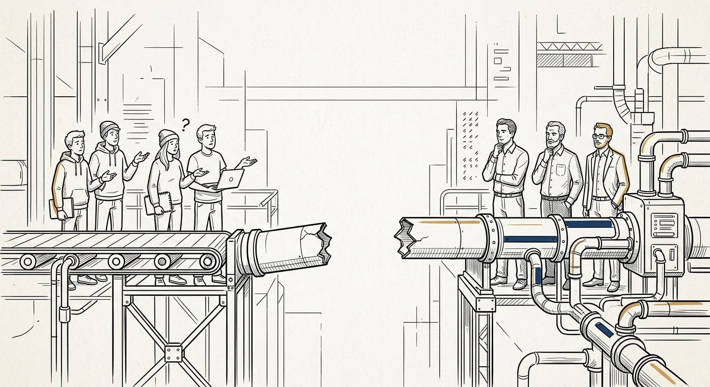 Unterbrochene Karriere-Pipeline, Junior-Entwickler können das Senior-Level nicht erreichen