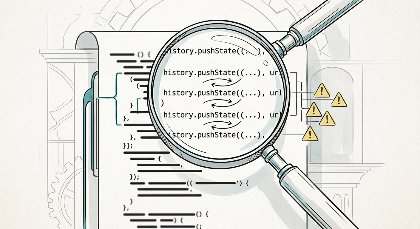 JavaScript-Code mit history.pushState für Back-Button-Hijacking
