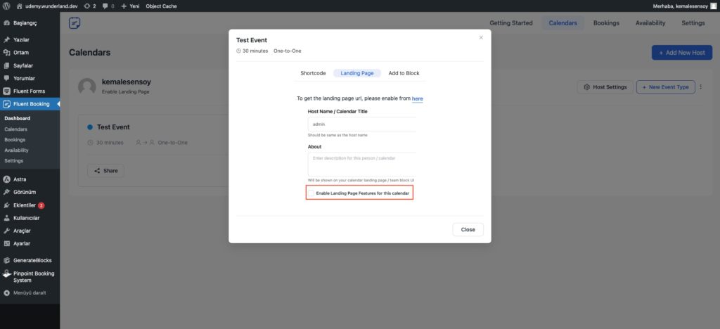 FluentBooking Calendar