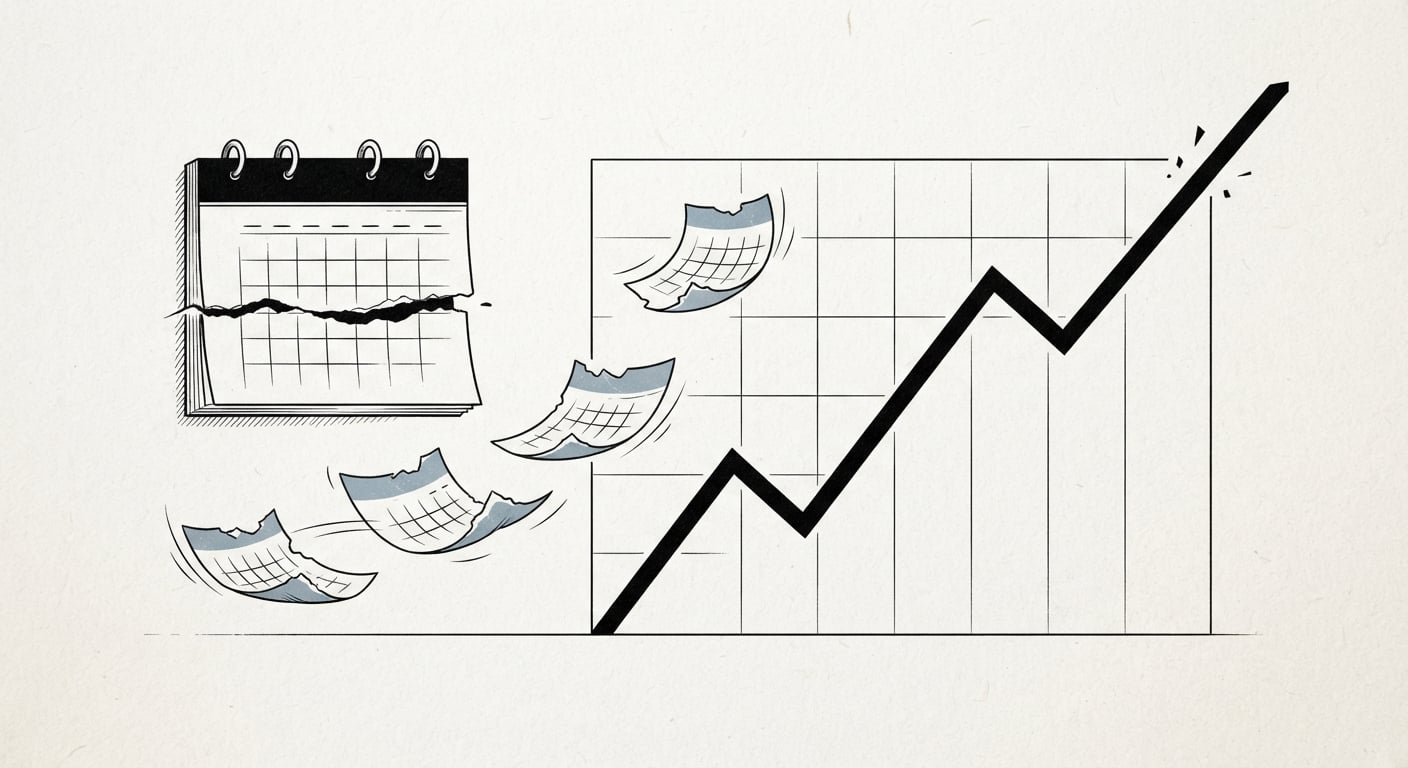 Vier Kalendermonate als Sinnbild für den gemessenen Abstand zwischen Open-Weight-Modellen und Frontier-Modellen