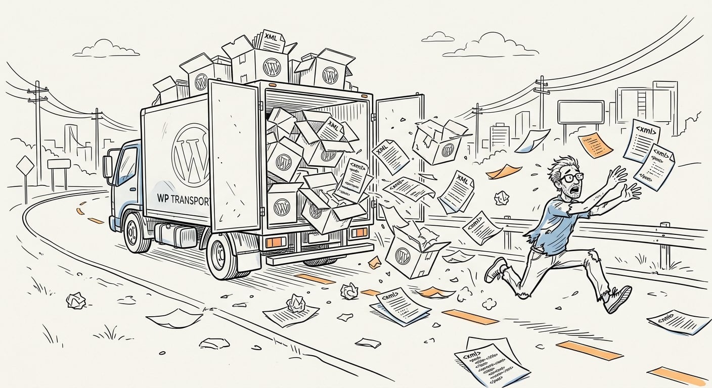 WordPress-Export und Migration fallen beim Seitentransfer auseinander